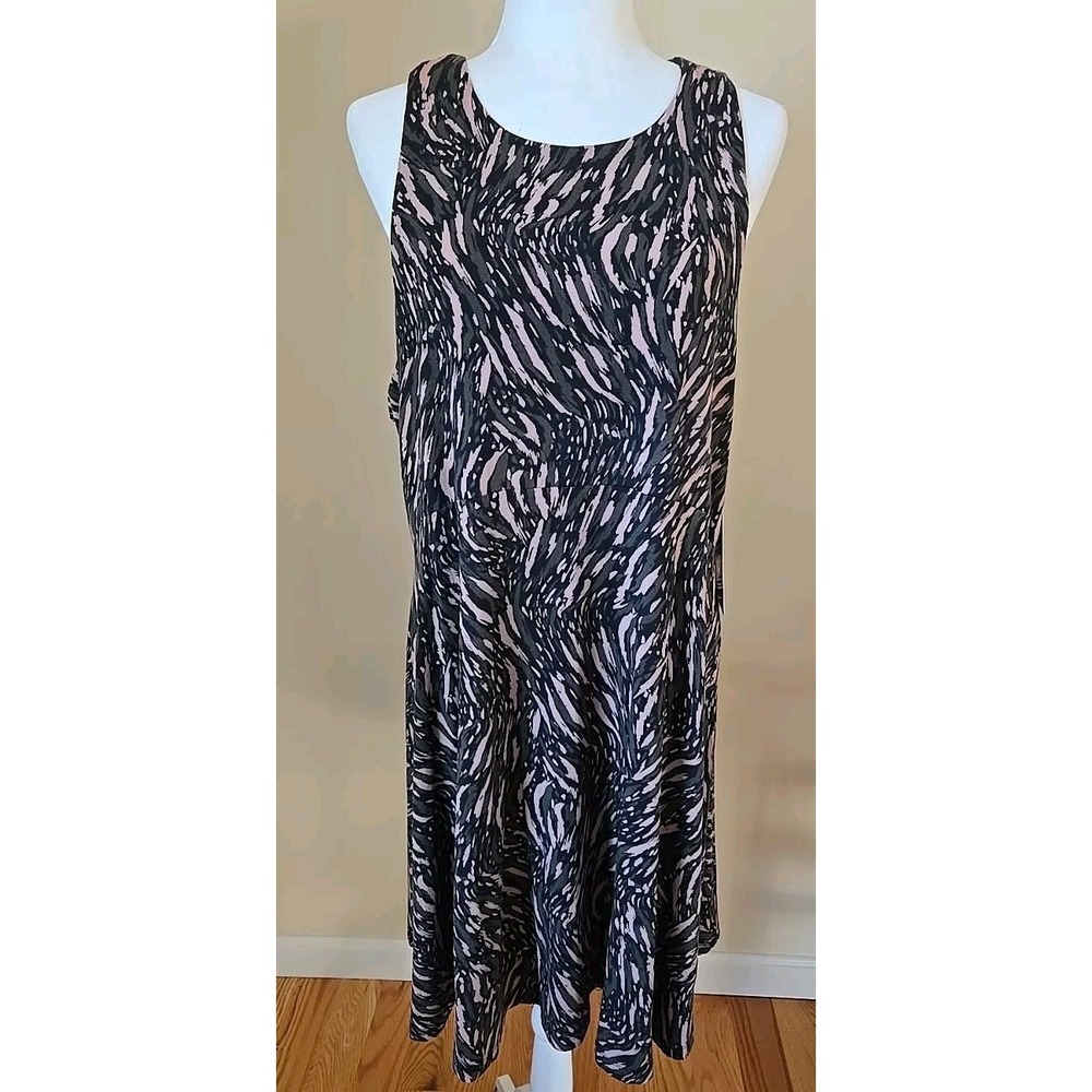 Athleta Plus Womens Santorini Thera Print Tencel Modal Dress 1X NWT